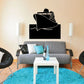 Black ship at sea wall decal sticker