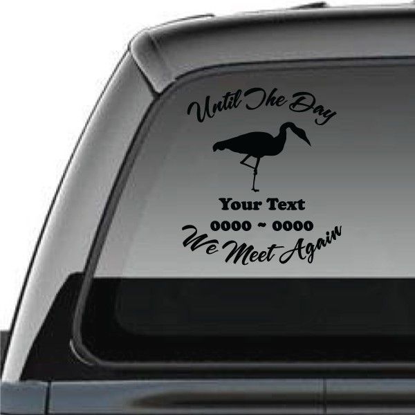 Image of Shore Bird Custom In Loving Memory Decal