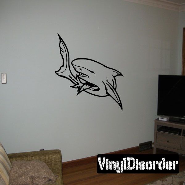 Image of Short Diving Shark Decal