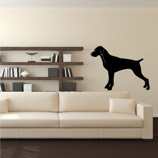 Black Labrador dog silhouette wall decal