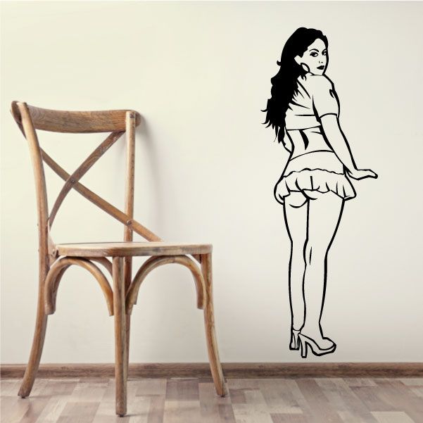 Image of Short Skirt Woman Decal