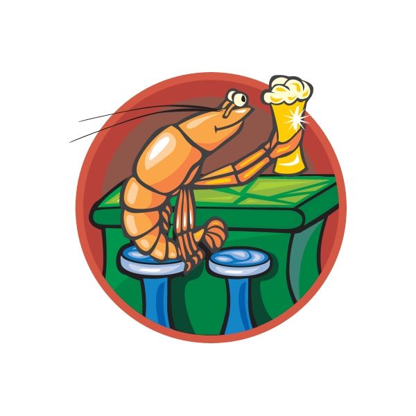 Image of Shrimp Drinking Beer Sticker