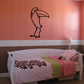 Shrugging toucan wall decal with black outline, beak and feet visible