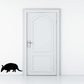 Shy armadillo decal, black silhouette