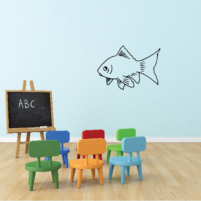 Image of Shy Common Goldfish Decal