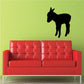 Donkey foal wall decal with black silhouetted foal figure
