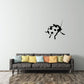 Shy ladybug wall decal with black spots and antennae