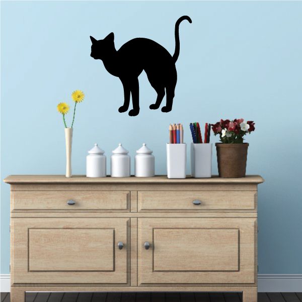 Image of Siamese Cat Arched Back Decal