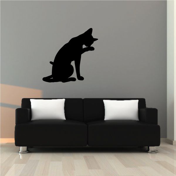 Image of Siamese Cat Licking Decal