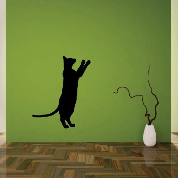 Image of Siamese Cat Pawing Up Decal