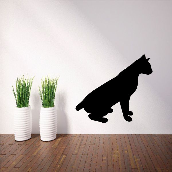 Image of Siamese Cat Wall Pose Sitting Decal