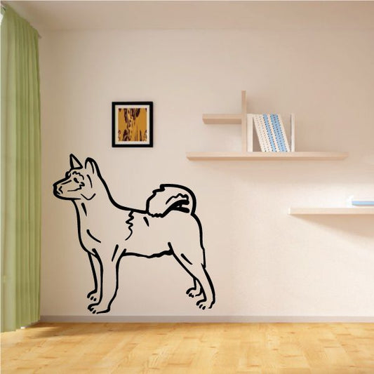 Image of Siberian Husky Outline Decal