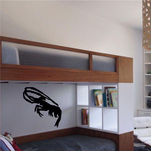 Black lobster silhouette decal