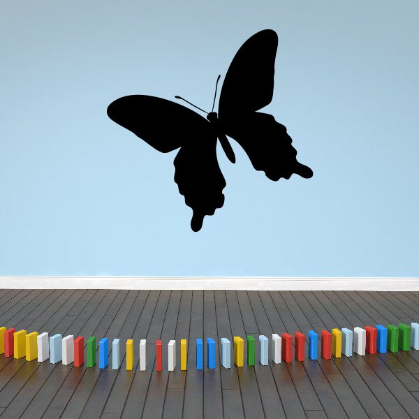 Image of Sideways Bulb Wing Butterfly Silhoutte Decal