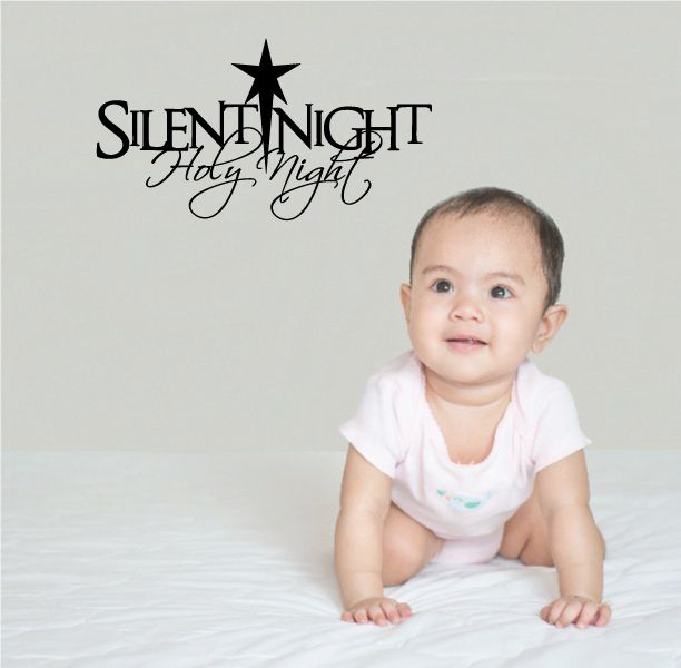 Image of Silent Night Quote Decal