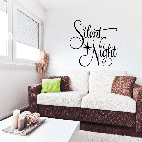 Image of Silent Night Script Decal