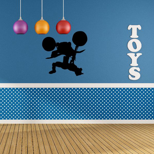 Dirt bike silhouette decal with TOYS text