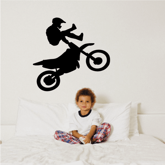 Image of Silhouette Nac Nac Dirt Bike Decal