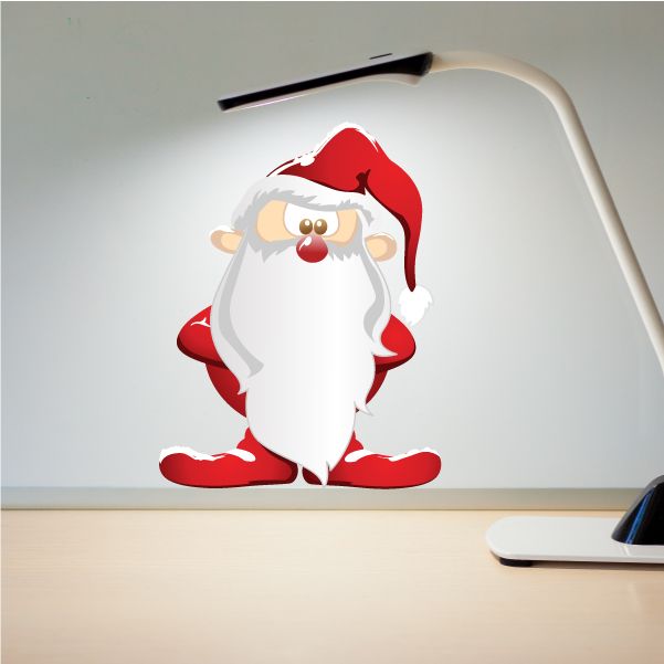 Image of Silly Santa Printed Die Cut Decal