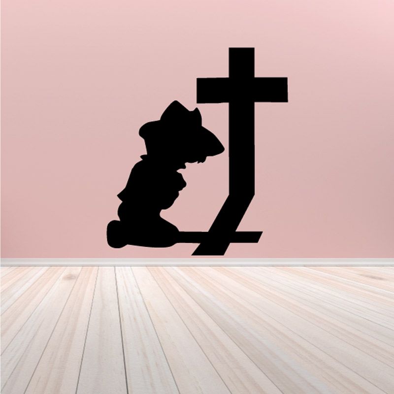 Image of Silouette Boy Praying Decal