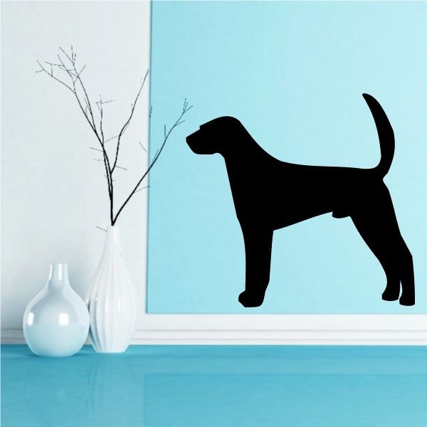 American Fox Hound decal with black dog silhouette