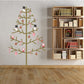 Decorated Christmas tree wall decal with colorful ornaments and lights