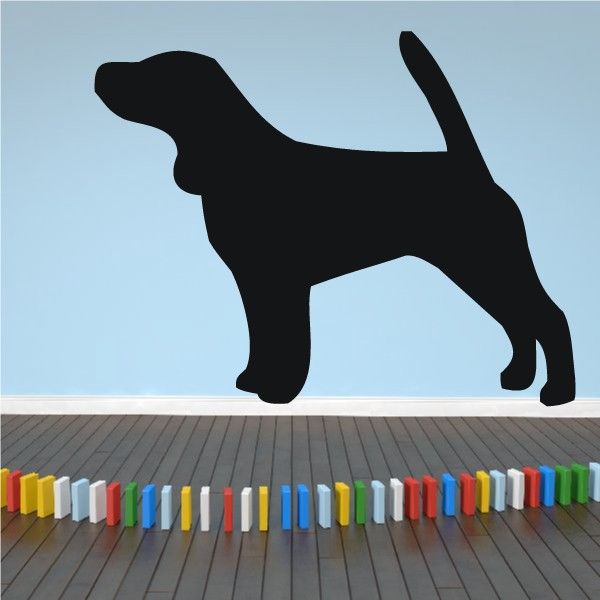 Black beagle dog silhouette decal