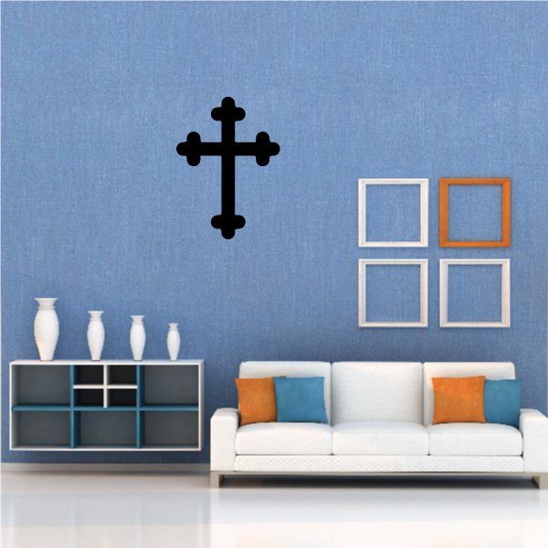 Image of Simple Botonnee Cross Decal