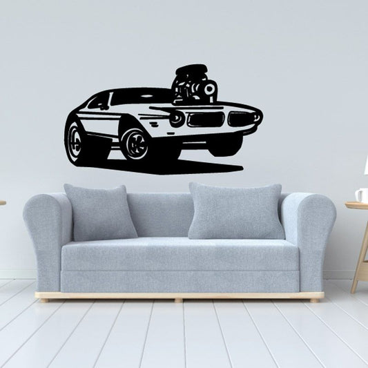 Image of Simple Cartoon Muscle Car Decal