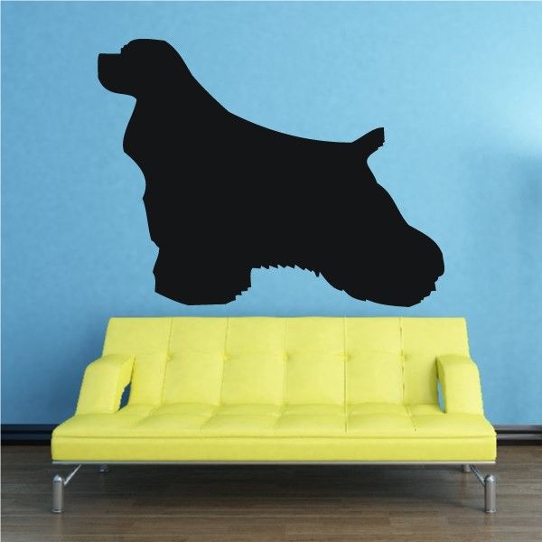 Black cocker spaniel silhouette decal