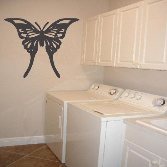 Image of Simple Decorative Green Butterfly Decal