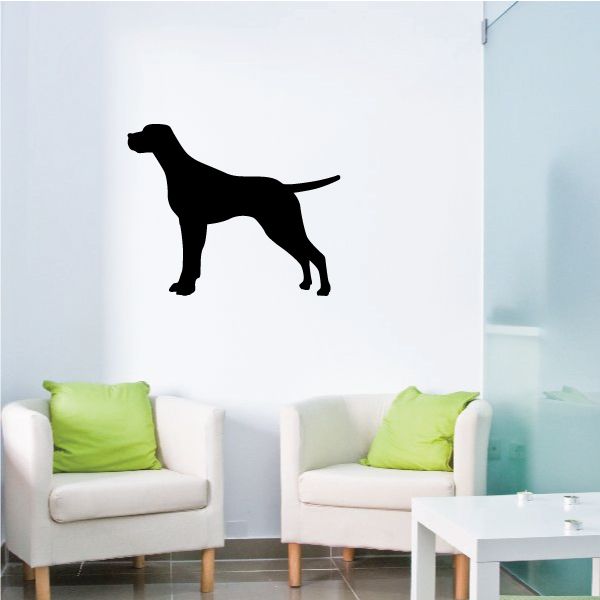 Black pointer dog decal silhouette