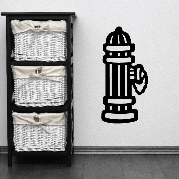 Black fire hydrant wall decal