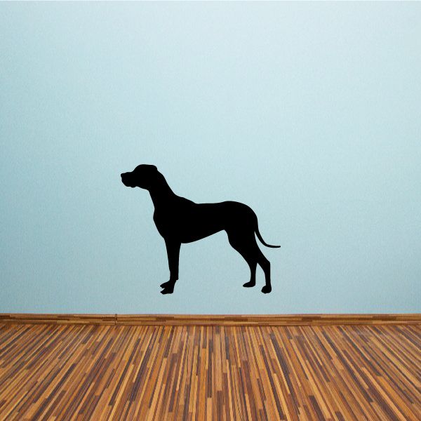 Black Great Dane dog decal silhouette