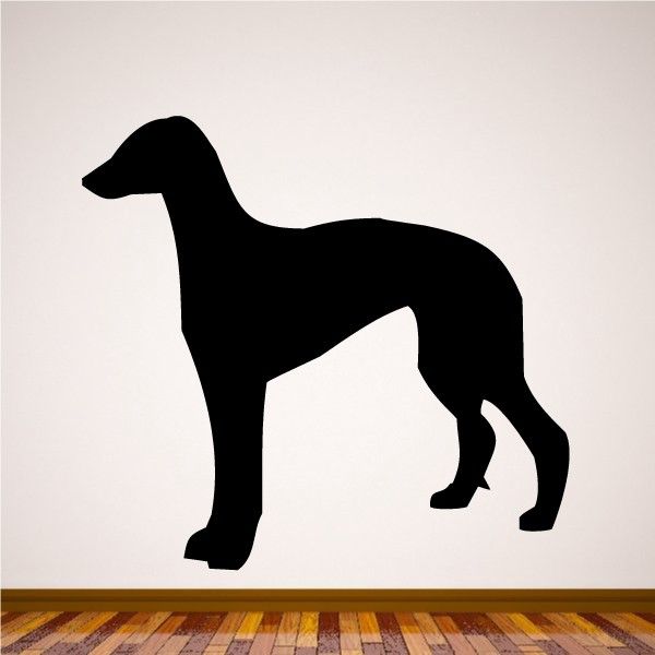 Black greyhound silhouette decal