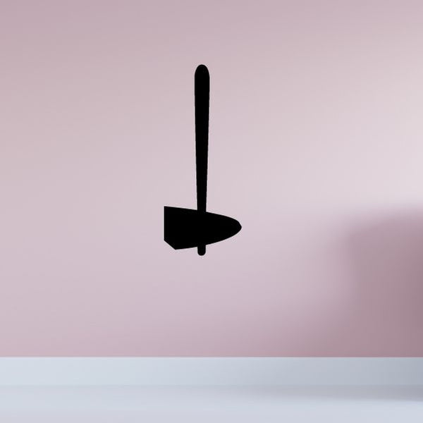 Simple hammer decal, black hammer icon