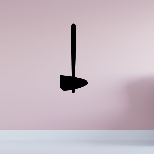 Simple hammer decal, black hammer icon