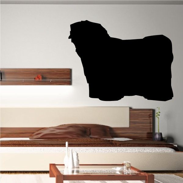 Black puli dog silhouette decal