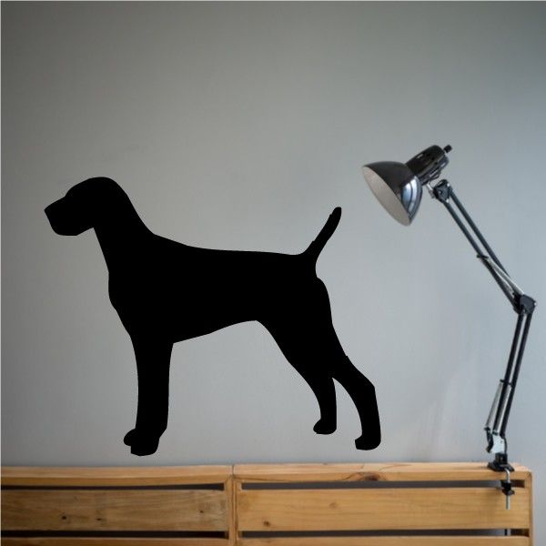 Black Hungarian Vizsla dog decal silhouette