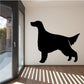 Irish setter dog decal, black silhouette