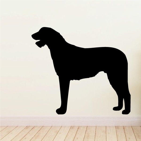 Black standing Irish wolfhound decal silhouette