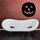 Black jack-o-lantern face decal