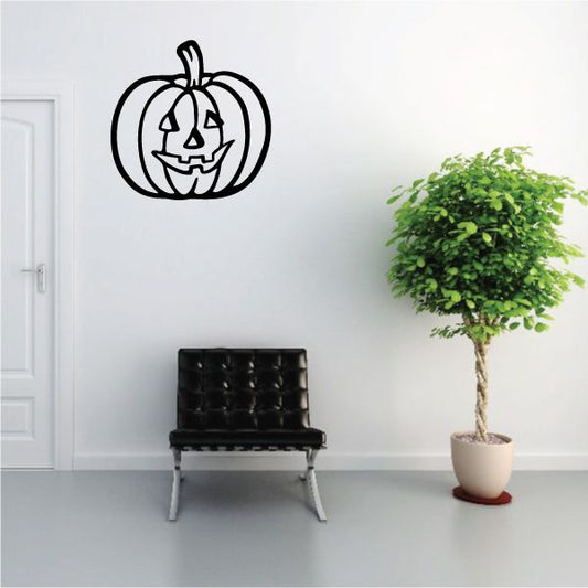 Image of Simple Jack-o-Lantern Outline Decal