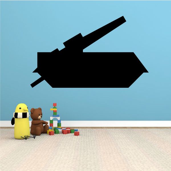 Image of Simple Large Cannon Tank Decal