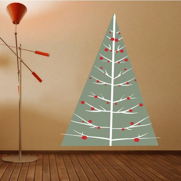 Image of Simple Long Branch Elegant Christmas Tree Sticker