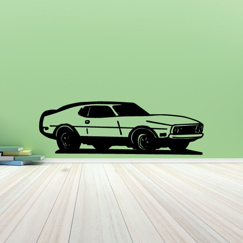 Image of Simple Mustang Fastback Muscle Car Decal