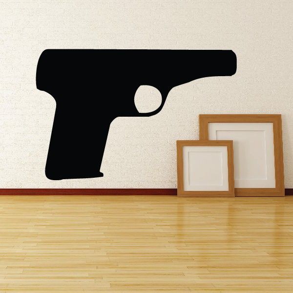 Image of Simple Semi-Automatic Pistol Decal