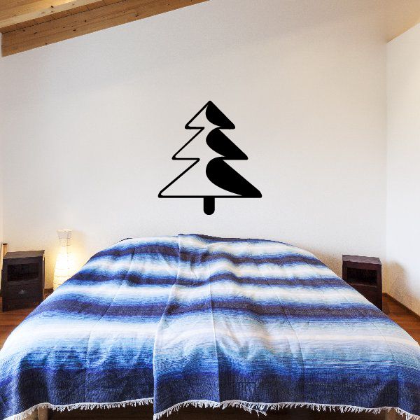 Image of Simple Shaded Pine Tree Decal