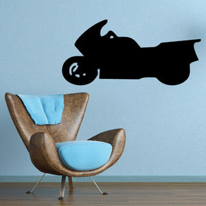 Black sport touring bike decal silhouette in side profile