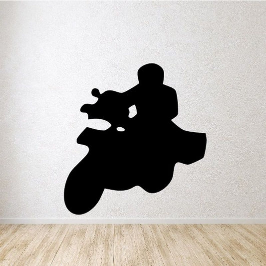 Image of Simple Sport Touring Bike Rider Decal